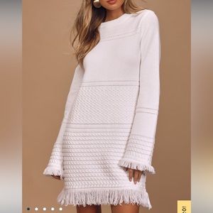 Lulus white sweater dress